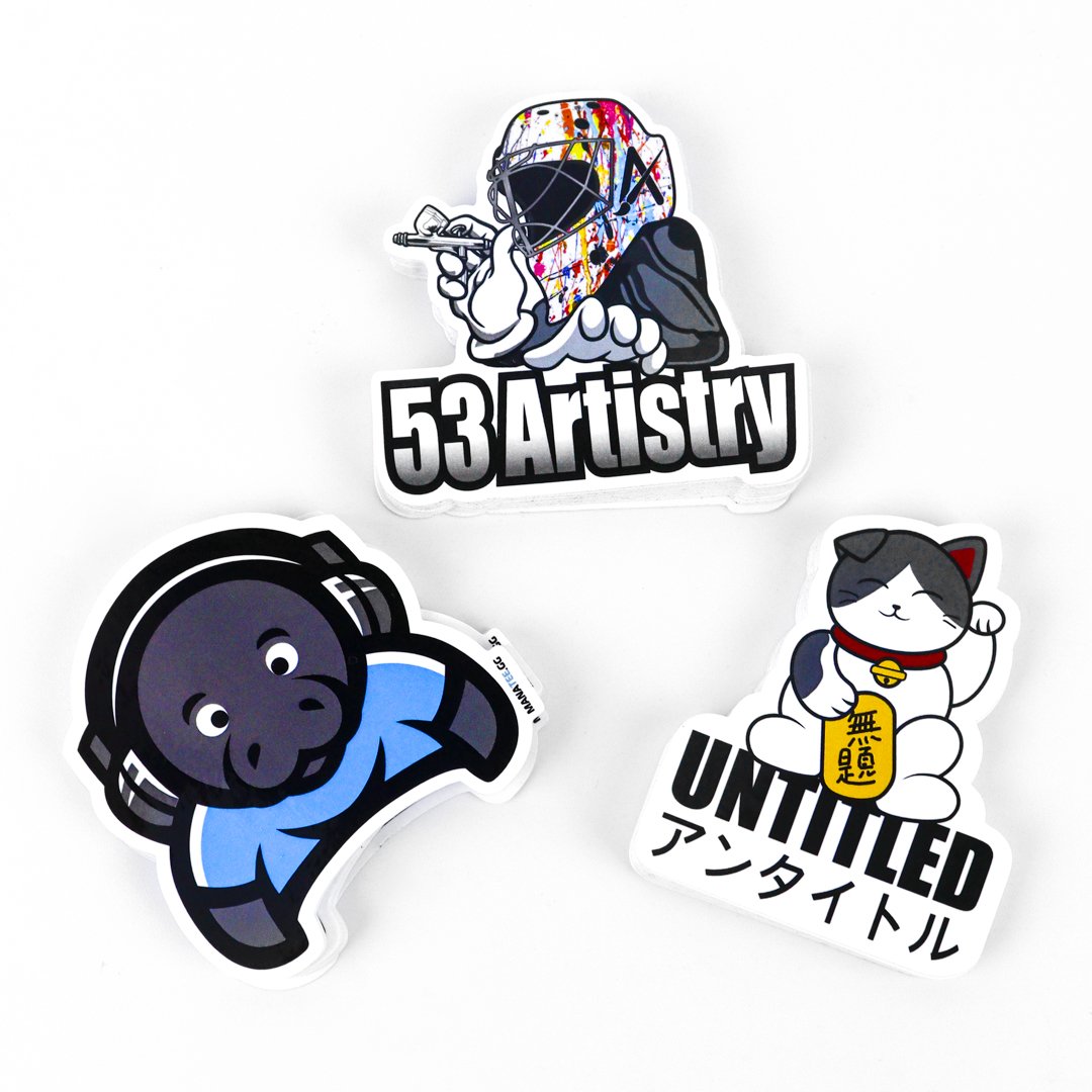 Can Add Logo UV Resist Printed Waterproof Durable Vinyl PVC Decorative Die Cut Custom Cute Cartoon Logo Sticker Custom Stickers
