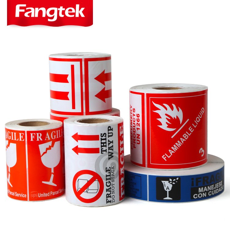 Flammable liquid dangerous goods labels sticker for shipping cartons