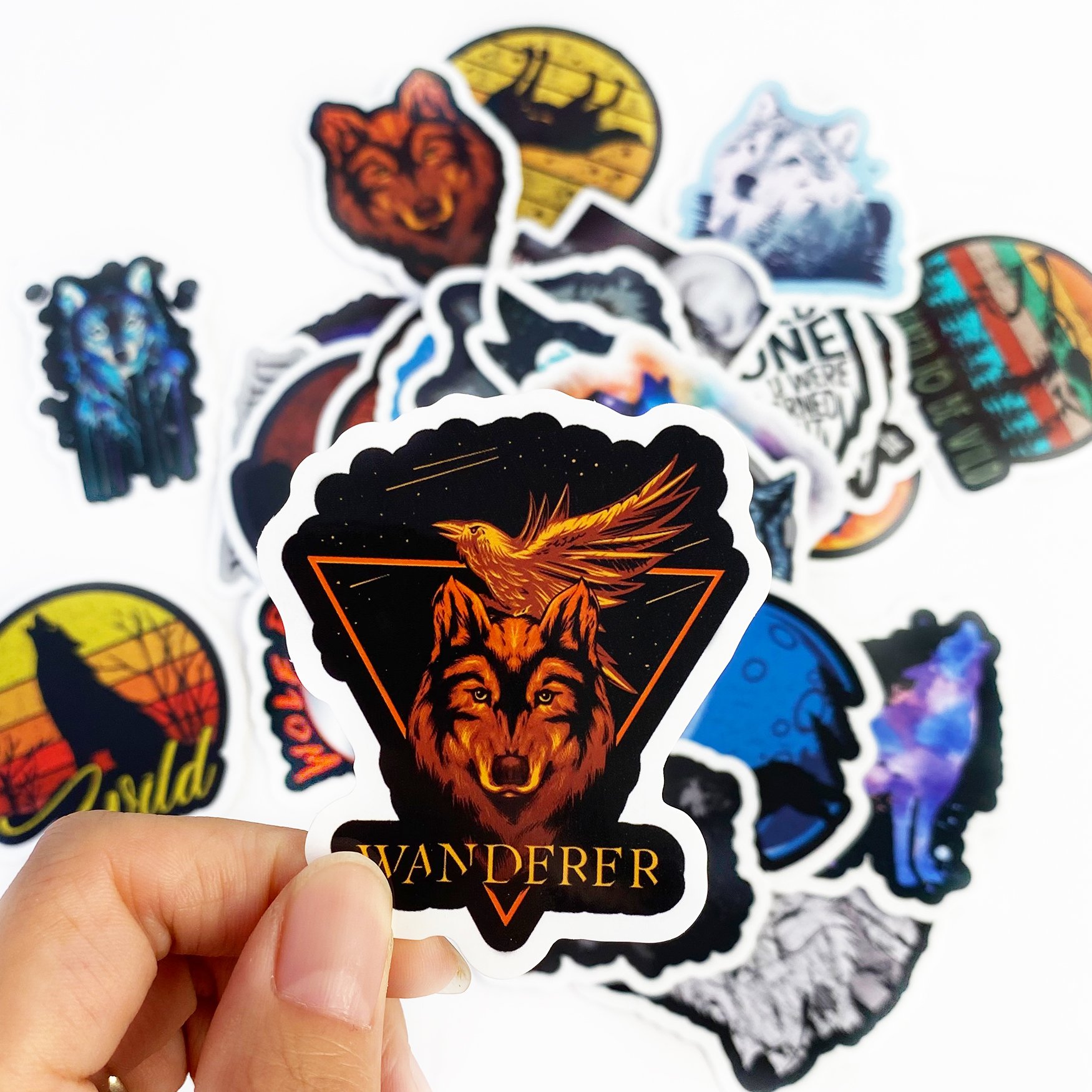 Custom Cute Kawaii Waterproof Vinyl Stickers Holographic Clear Printed Glitter Die Cut Label Logo Sticker For Laptop