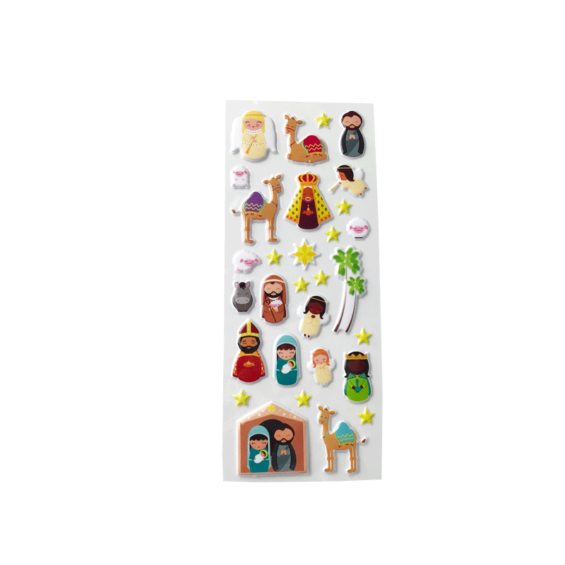 Factory supply hot sale promotional gifts custom 3D puffy stickers cute cartoon sticker anime stickers