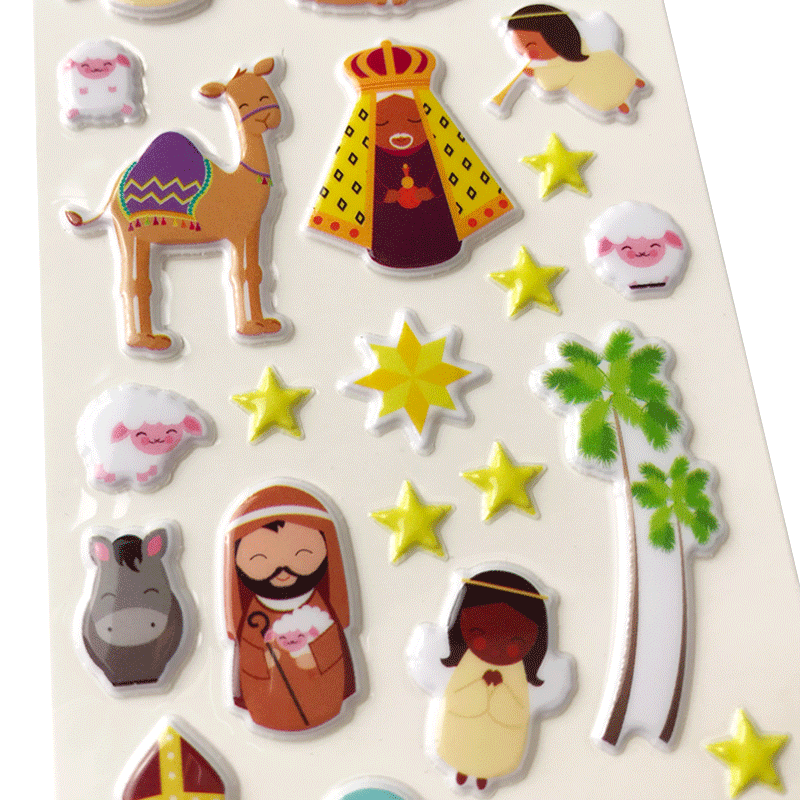 Factory supply hot sale promotional gifts custom 3D puffy stickers cute cartoon sticker anime stickers