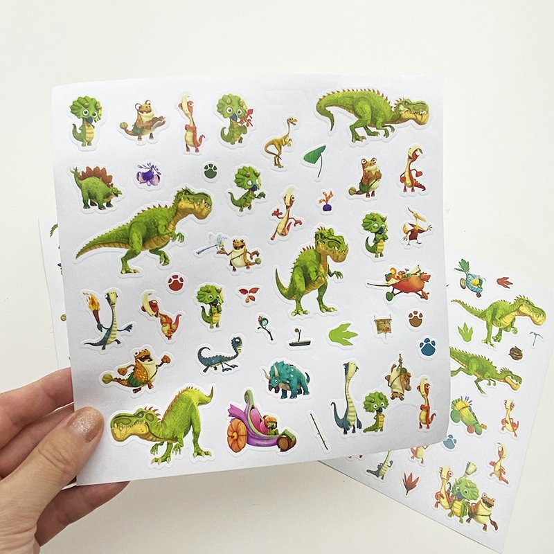 A4 A5 full color printing custom logo intricate designs cartoon vinyl sticker special-shaped kiss cut sticker sheets