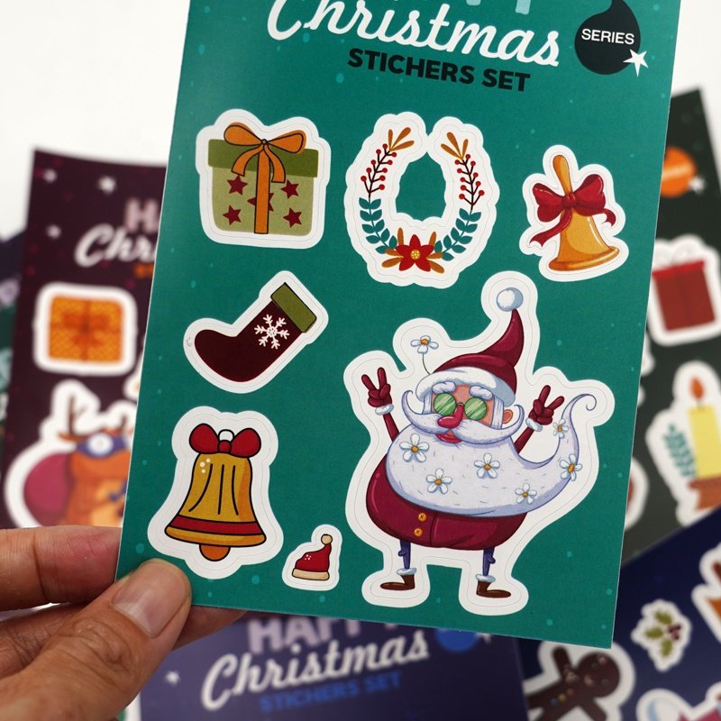 2023 custom printed logo Hot Selling Cartoon Waterproof Die Cut Vinyl Sticker for packaging sticker pack