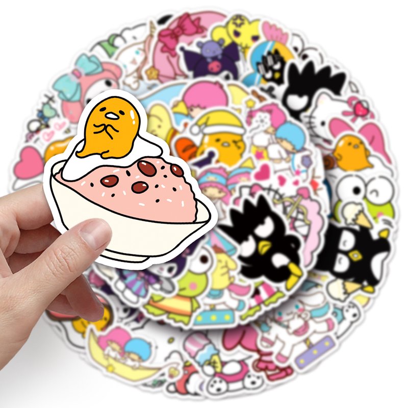 50Pcs Factory Outlet Sale Custom Sticker Cartoon Graffiti Sanrios Mix Stickers For Kid Wall Laptop Waterproof