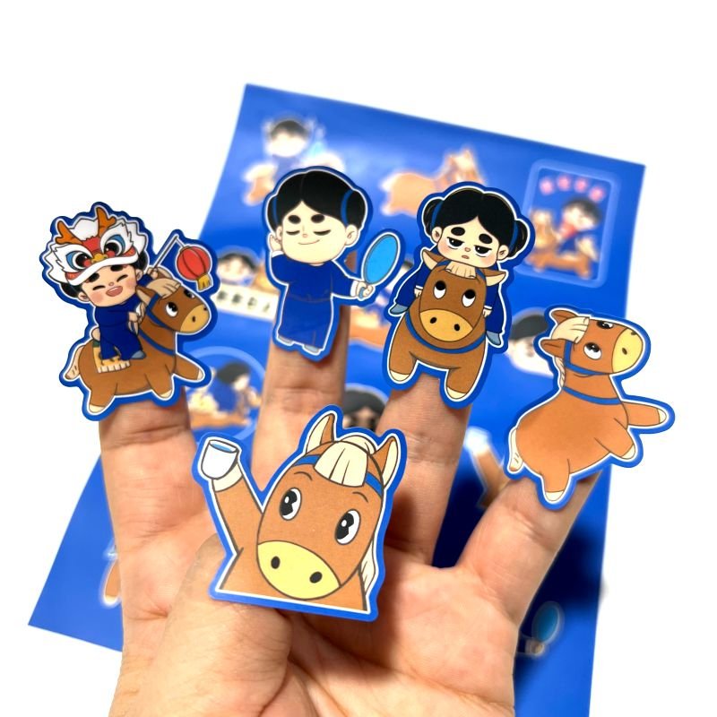 High Quality Cartoon Sticker Personalized Private Waterproof Adhesive Vinyl Label Logo Cartoon Kiss Cut Sticker paper