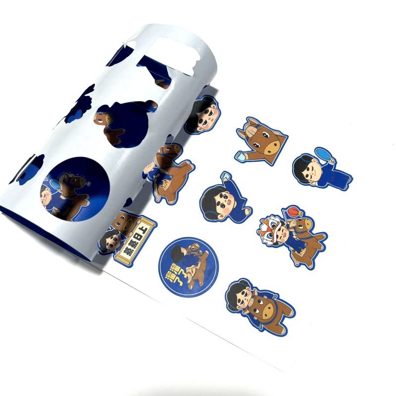 High Quality Cartoon Sticker Personalized Private Waterproof Adhesive Vinyl Label Logo Cartoon Kiss Cut Sticker paper