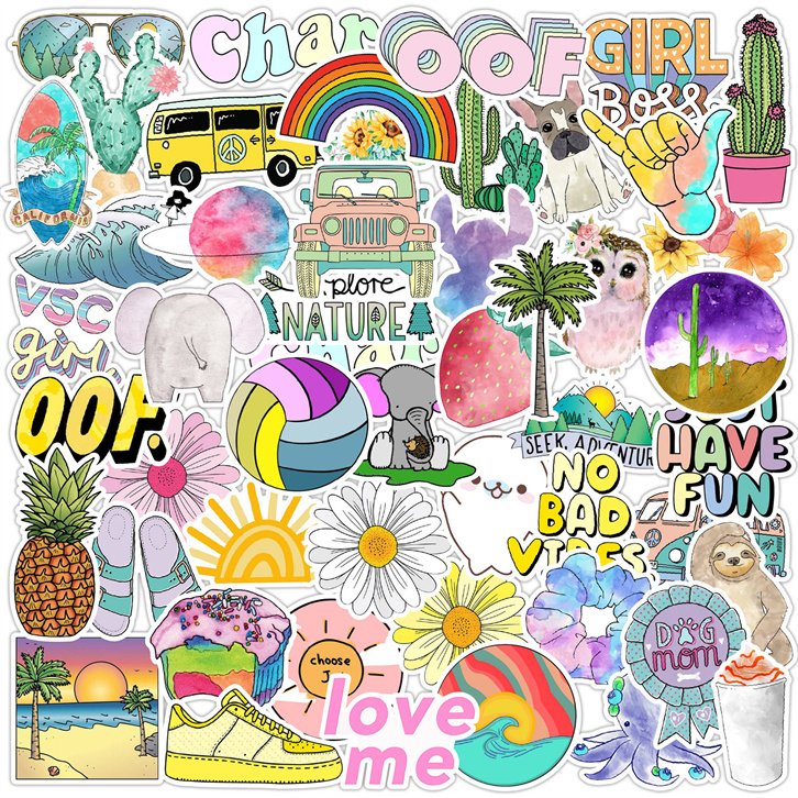 Stickers Custom Cartoon Stickers decorative Custom Printed Die Cut Vinyl promotional stickers
