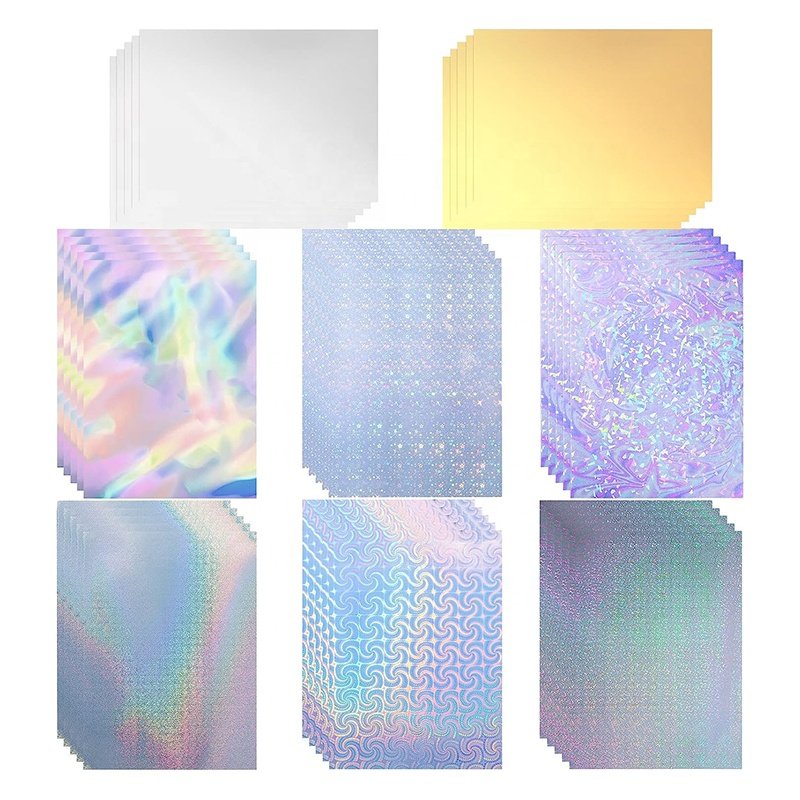 11X17 Paper Waterproof Cartoon Silver Laser Adhesive Hologram Logo Sticker Die Cut Custom Stickers Holographic