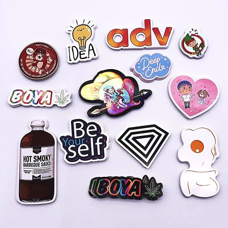 CS CUSTOM Die Cut Vinyl Stickers Printing Adhesive Pvc Label Company Logo Design Cartoon Froster Stickers