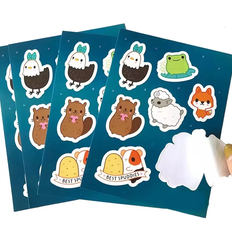 CS CUSTOM Die Cut Vinyl Stickers Printing Adhesive Pvc Label Company Logo Design Cartoon Froster Stickers