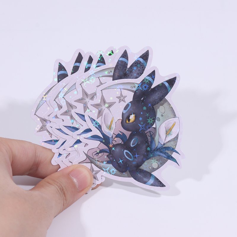 Custom transparent clear Printing 50 Sheets Anime Demon Slayer Kimetsu no Yaiba Cartoon Lenticular Sticker