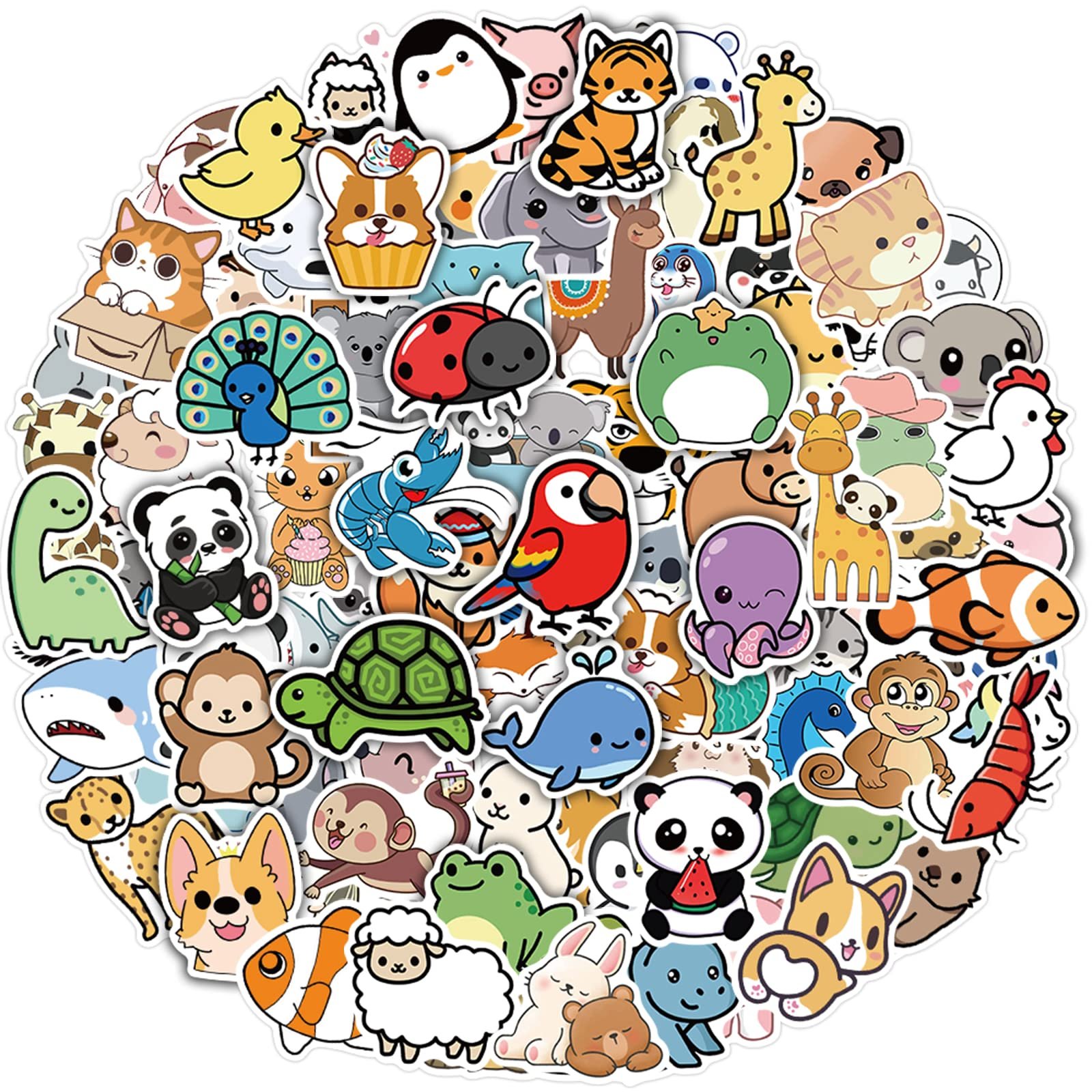 Custom Waterproof Children'S Vinyl Stickers For Water Cup Guitar Diary Cartoon Kids Animals Sticker