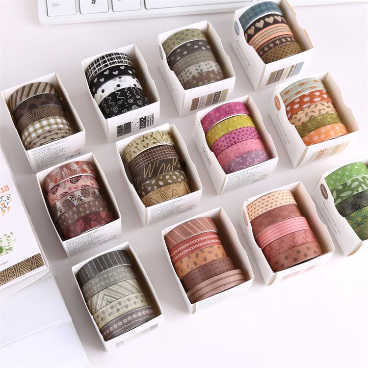 Washi tape vintage 5 rolls /box stickers for kids cartoon sticker vintage washi tape set