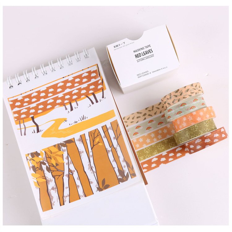 Washi tape vintage 5 rolls /box stickers for kids cartoon sticker vintage washi tape set