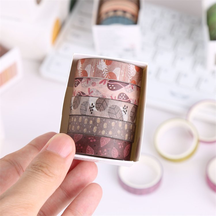 Washi tape vintage 5 rolls /box stickers for kids cartoon sticker vintage washi tape set