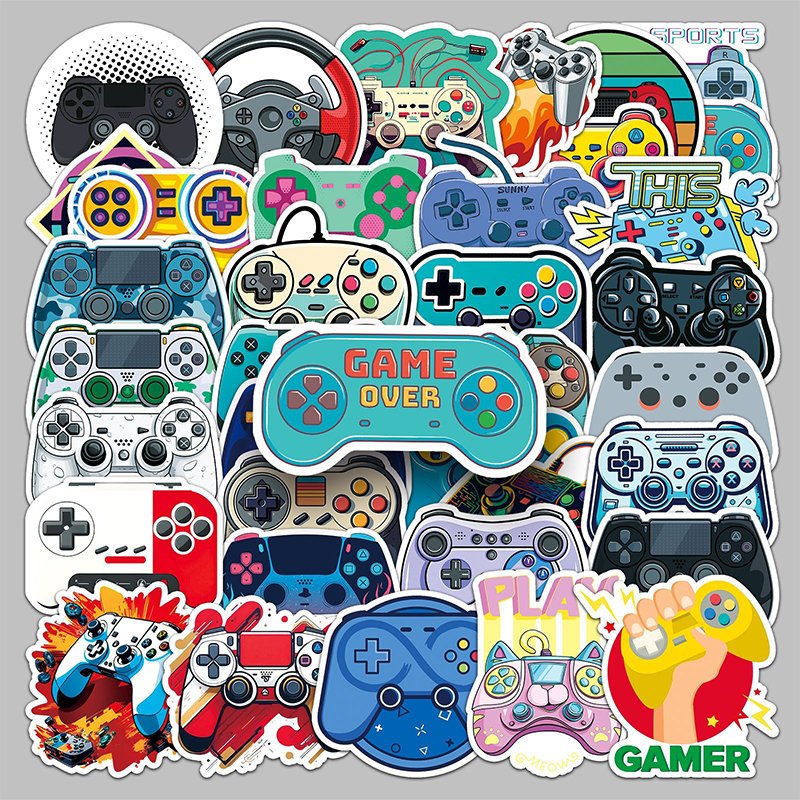Creative Cartoon GamePad Design Graffiti Stickers Potted Cup Scooter Handbook Decoration Stickers For Kids Promotional Gifts
