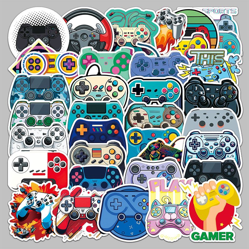 Creative Cartoon GamePad Design Graffiti Stickers Potted Cup Scooter Handbook Decoration Stickers For Kids Promotional Gifts