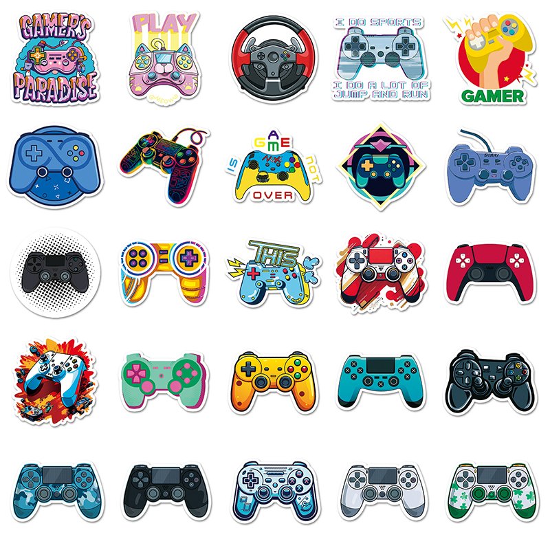 Creative Cartoon GamePad Design Graffiti Stickers Potted Cup Scooter Handbook Decoration Stickers For Kids Promotional Gifts