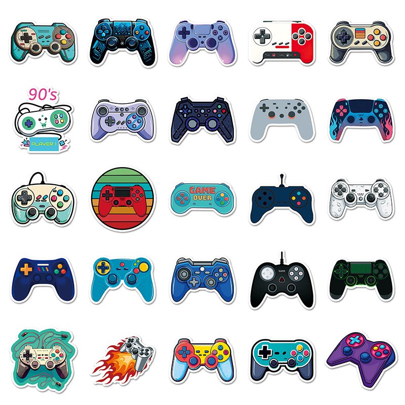 Creative Cartoon GamePad Design Graffiti Stickers Potted Cup Scooter Handbook Decoration Stickers For Kids Promotional Gifts