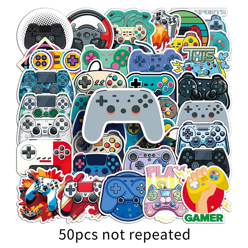 Creative Cartoon GamePad Design Graffiti Stickers Potted Cup Scooter Handbook Decoration Stickers For Kids Promotional Gifts