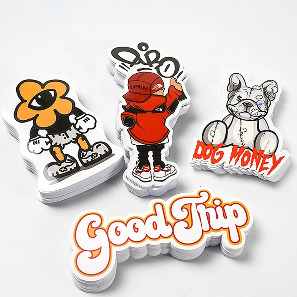 Custom Design Printing Logo Label Shiny Die Cutting sticker Sheet Self Adhesive Waterproof Vinyl Die Cut sticker For Promotion