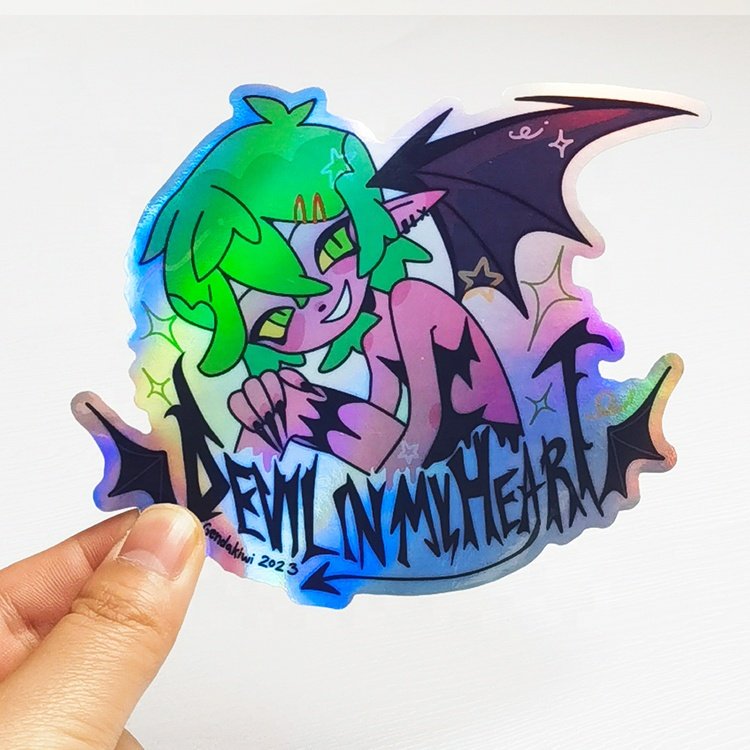 Custom Cheap Laptop Decorative Logo Cartoon Anime Kawaii Waterproof Die Cut Vinyl Sticker Sheet Pack
