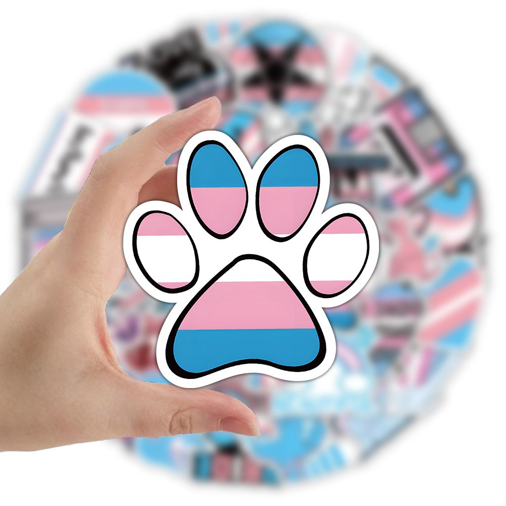 50Pcs Cartoon Transgender Graffiti Stickers for Notebook Water Cup Decal Waterproof Vinyl LGBT Sticker for Teen