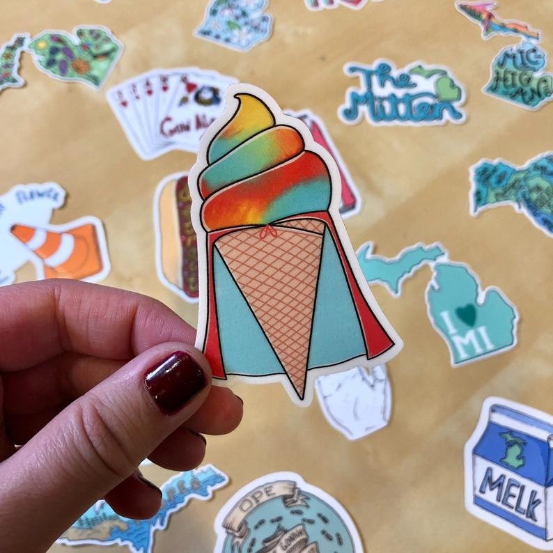 Laptop waterproof adhesive stickers pvc maker label laser uv printed printing die cut vinyl sticker custom logo stickers cartoon