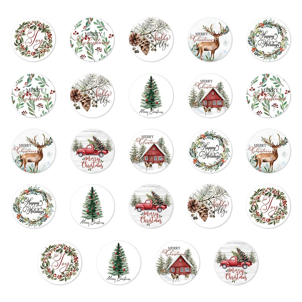 Hot Christmas Cartoon Stickers Plastic Gift Decoration Decals for Cups and Refrigerators Festive Decorative Stickers