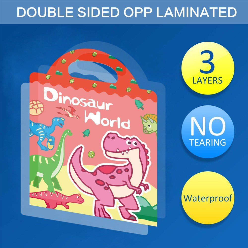 Children's Reusable Space Style Jelly Sticker book Cartoon DIY PVC Gel Stickers for Education Travel Washable Printed Kids' Toys
