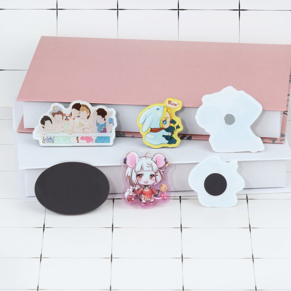 Wholesale Custom Promotional Gift Epoxy Plastic Acrylic Magnetic Stickers Cartoon Idol Kpop Anime Fridge Refrigerator Magnet