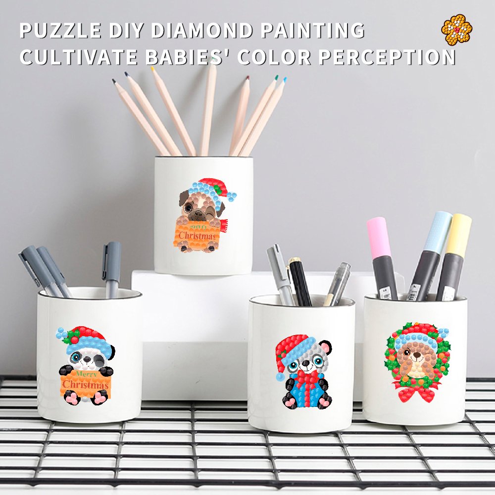 Christmas 5D Diamond Painting Stickers Set for Children's Christmas DIY Diamond Mosaic Stickers Water Diamond Art Stickers Set