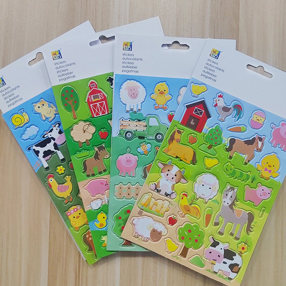 High Quality PVC Self-Adhesive Cartoon Horse Farm Sticker Good Quality Patterned Farm Product