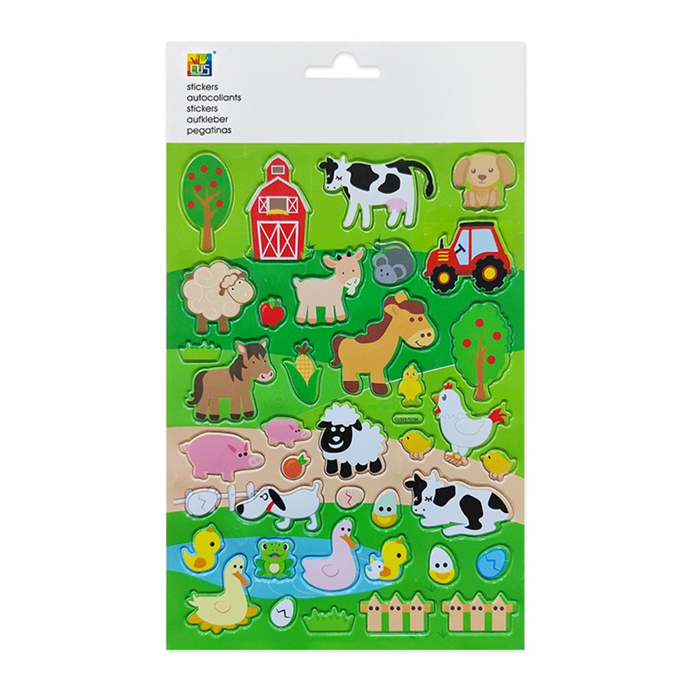 High Quality PVC Self-Adhesive Cartoon Horse Farm Sticker Good Quality Patterned Farm Product