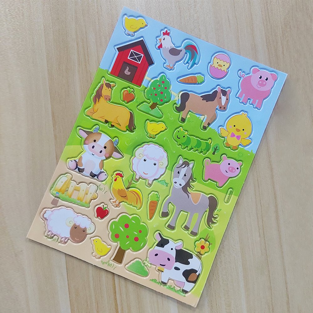 High Quality PVC Self-Adhesive Cartoon Horse Farm Sticker Good Quality Patterned Farm Product