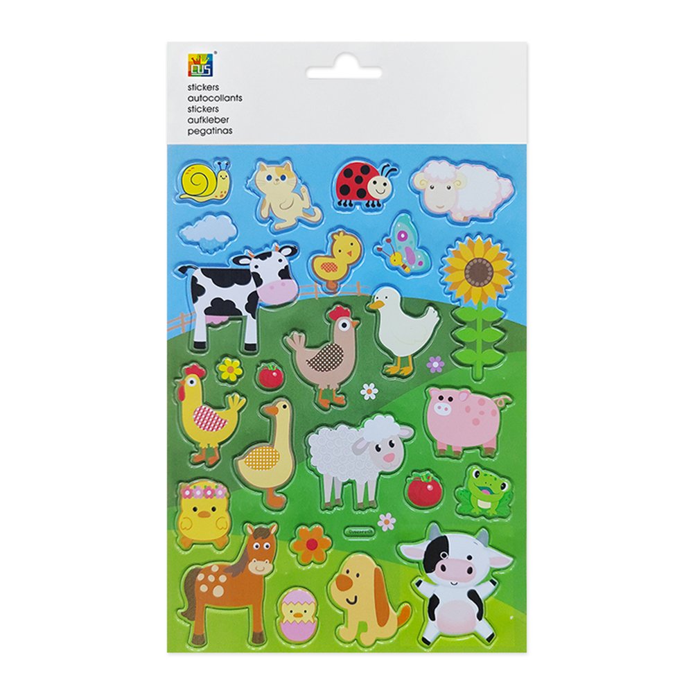 High Quality PVC Self-Adhesive Cartoon Horse Farm Sticker Good Quality Patterned Farm Product