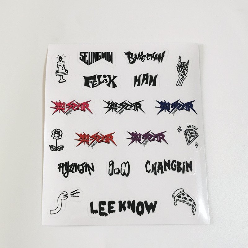 New Kpop Straykids Wholesale Cup Computer Stickers 5-STAR Cartoon Custom Decals Decorative Sticker Books 10*12cm