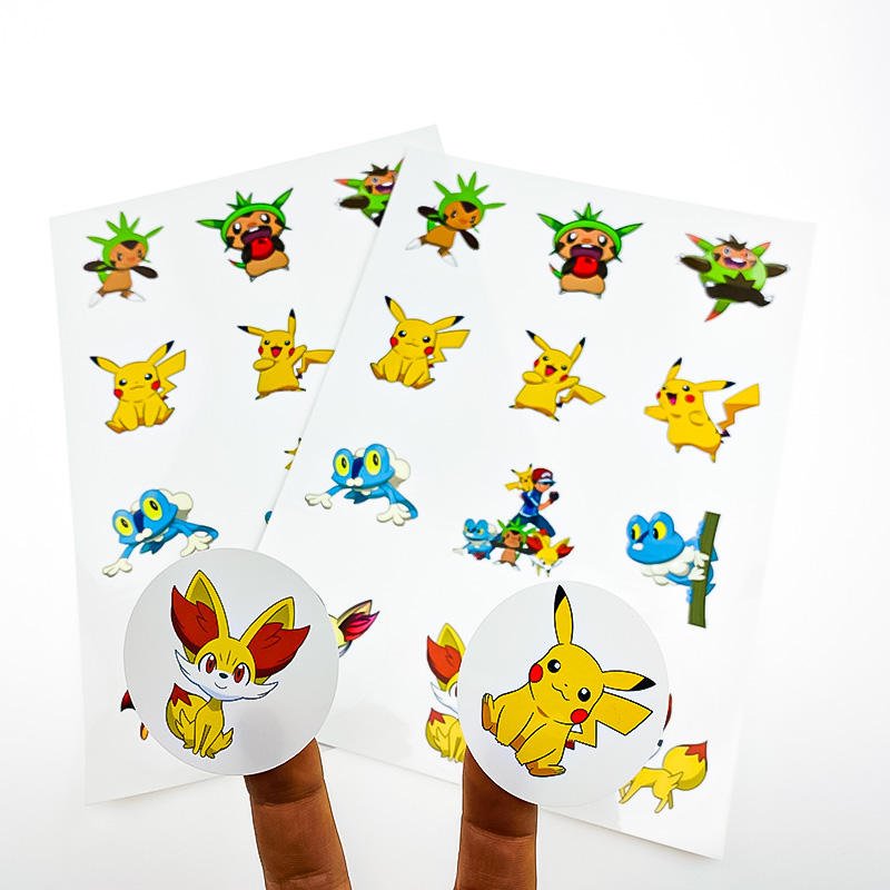 Custom Multi-style Adhesive Vinyl Waterproof Die Cut Stickers Labels For School Stationery Cartoon Stickers Sheets Logo Label