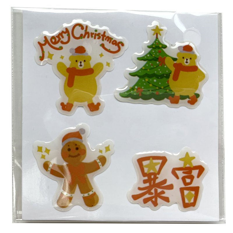 3d Gel Clear soft Epoxy Resin Sticker Halloween and Christmas Decoration Gift Series Epoxy Stickers