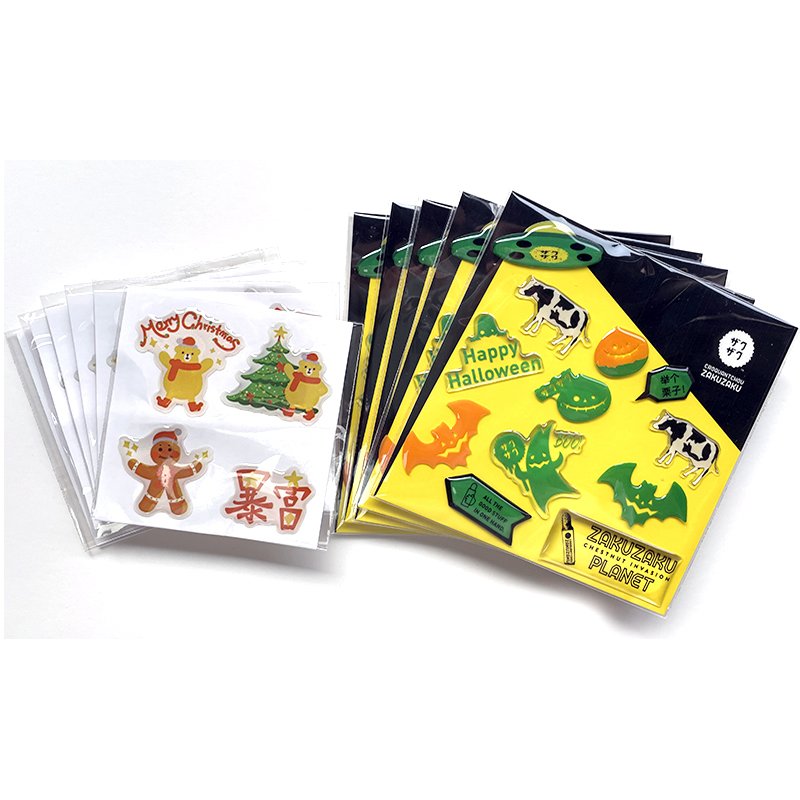 3d Gel Clear soft Epoxy Resin Sticker Halloween and Christmas Decoration Gift Series Epoxy Stickers