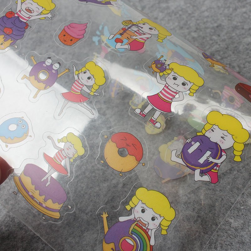 Custom UV Printing Waterproof Vinyl round Die Cut Label Sticker Adhesive PVC Logo Sticker Cartoon Shape for Craft Use