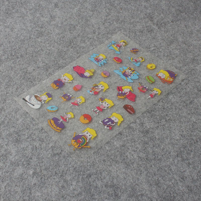 Custom UV Printing Waterproof Vinyl round Die Cut Label Sticker Adhesive PVC Logo Sticker Cartoon Shape for Craft Use