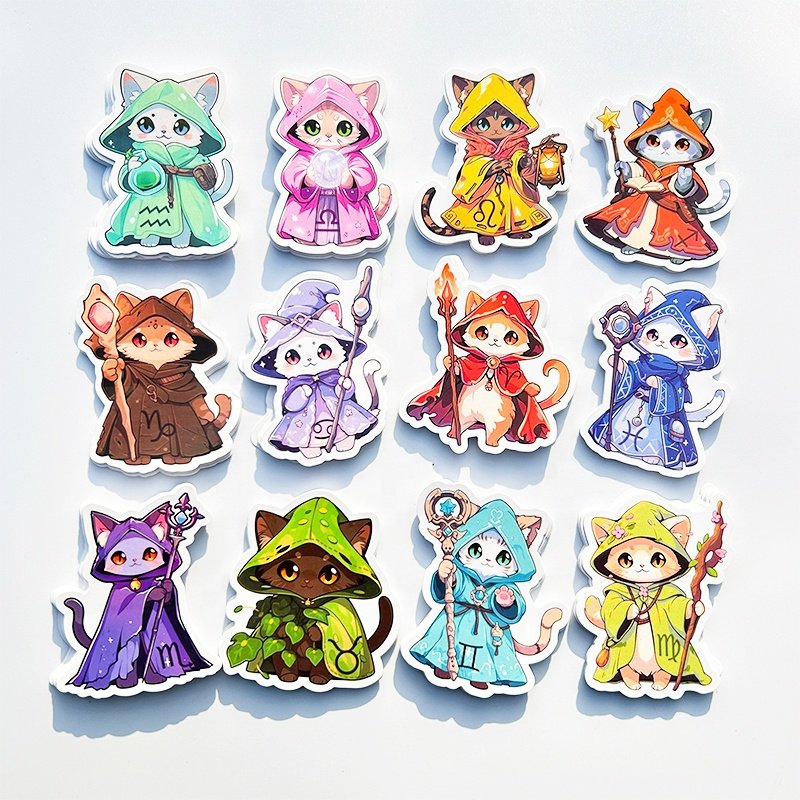 Manufacturer Cheap Waterproof Customized Cartoon Die Cut Stickers UV Printed Promotional Removable Vinyl Stickers with Any Shape