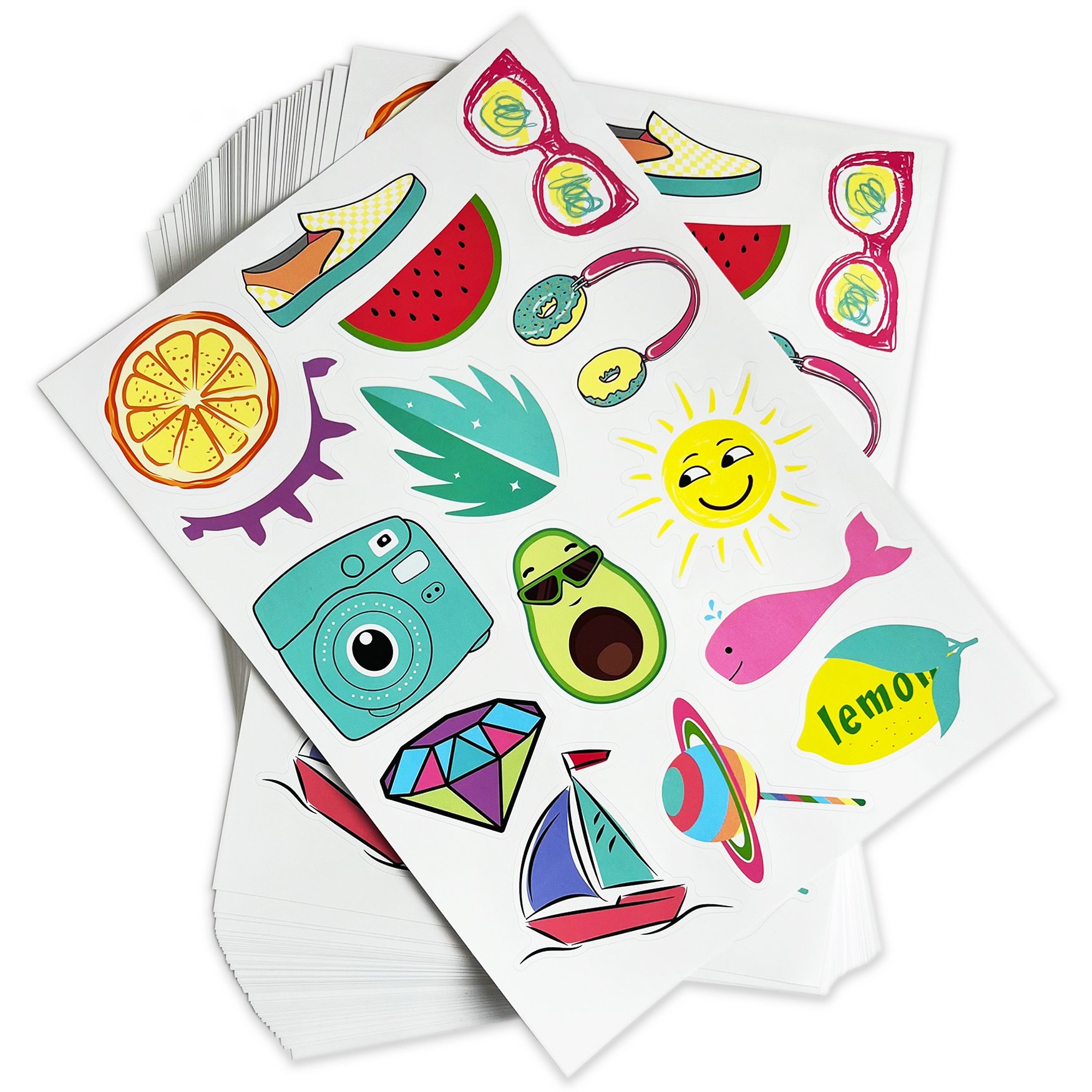 Custom Design Waterproof vinyl PVC paper Kiss Cut Sticker label Printing Adhesive Vinyl Cartoon Stickers Sheet for kids