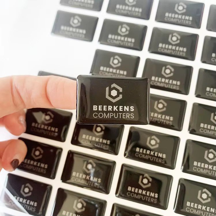 Personalized Waterproof 3D Domed Resin Custom Vinyl Gel Epoxy Sticker