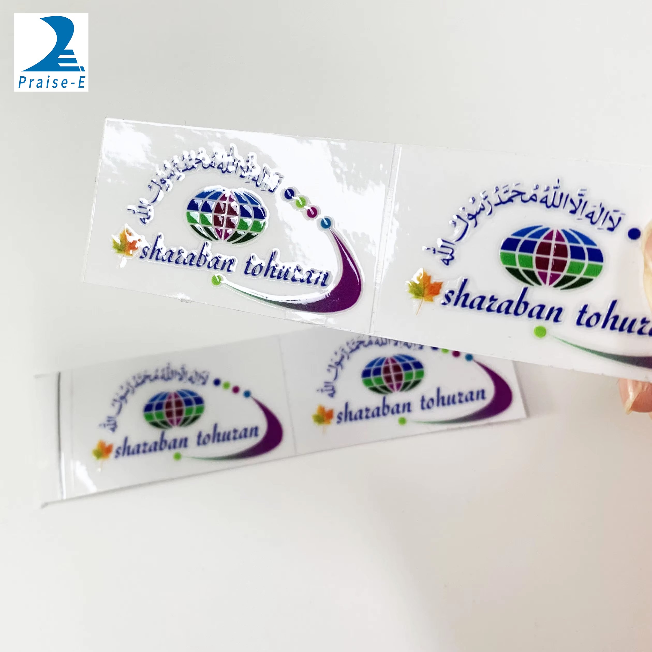 3d stickers custom logo, UV transfer stickers custom printing waterproof pressure sensitive stickers color printing