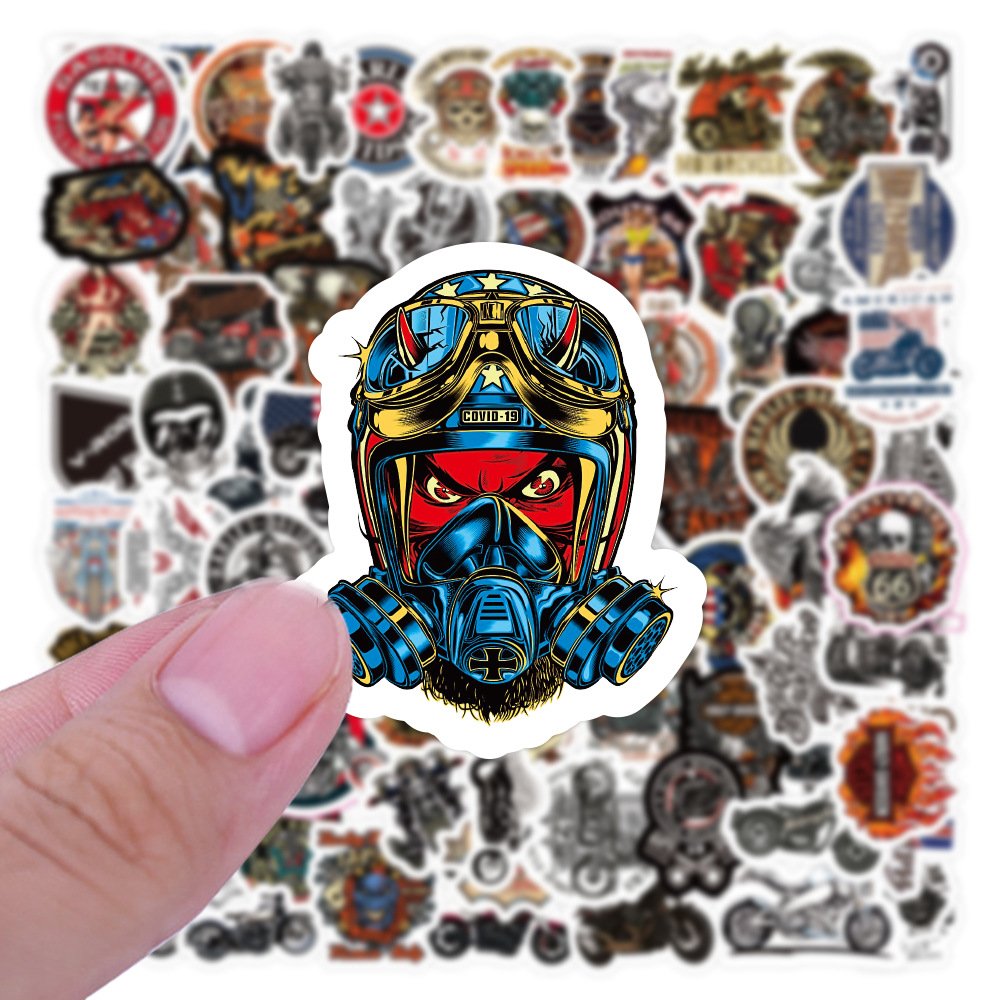 ZY0503C 50pcs High quality Harley motorcycle Sticker PVC Vinyl Waterproof Stickers For Suitcase Skateboard Travel CASE Bike
