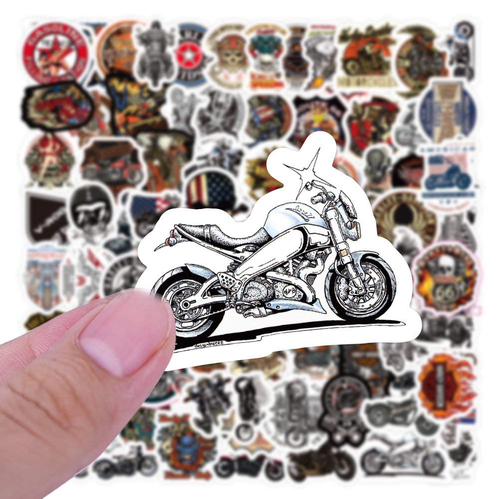 ZY0503C 50pcs High quality Harley motorcycle Sticker PVC Vinyl Waterproof Stickers For Suitcase Skateboard Travel CASE Bike