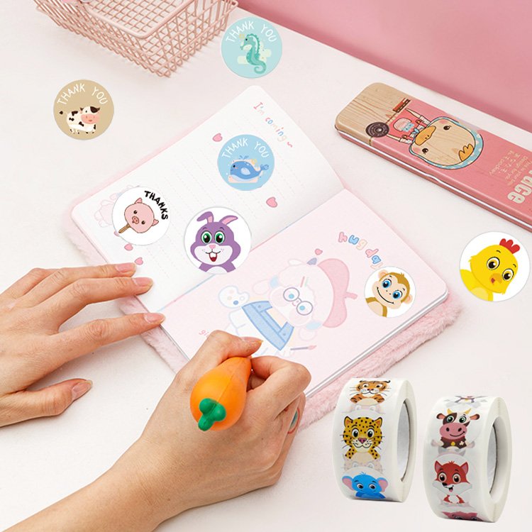 Wholesale cartoon animal stickers for children cute reward stickers Labels Encouraging articles for kindergarten teachers