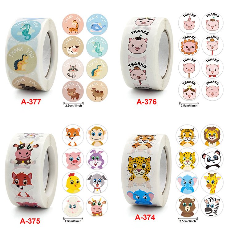 Wholesale cartoon animal stickers for children cute reward stickers Labels Encouraging articles for kindergarten teachers
